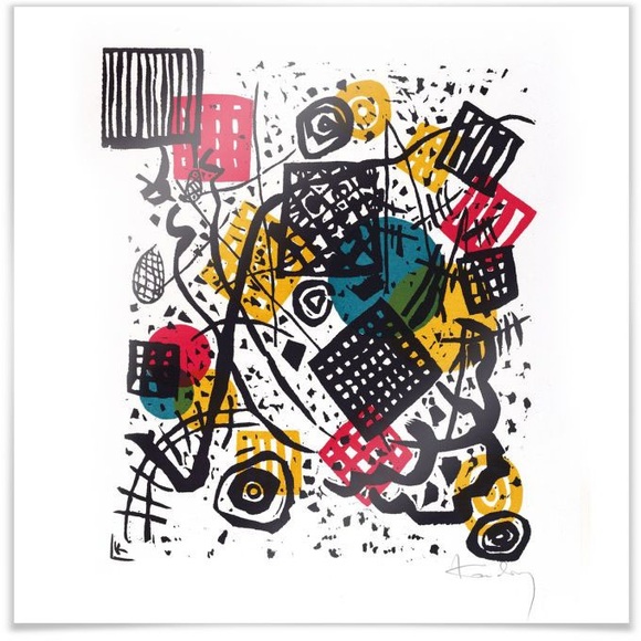 Wall-Art Poster »Kandinsky Kleine Welten abstrakt«, Abstrakt, (1 St.), Poster, Wandbild, Bild, Wandposter