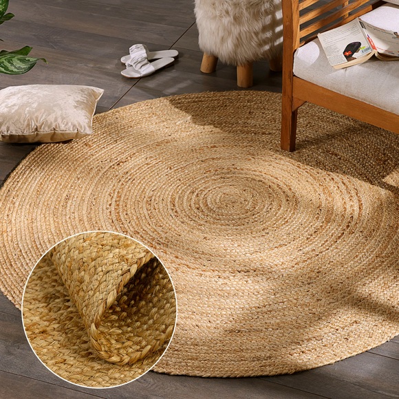 Myflair Möbel & Accessoires Teppich »Lola«, rund, meliert, Jute, handgewebt, auch als Läufer & in rund erhältlich