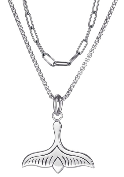 Firetti Kette mit Anhänger »Schmuck Geschenk, Flosse«, (Set, 3 tlg.), zu Kleid, Shirt, Jeans, Sneaker! Anlass Geburtstag Weihnachten