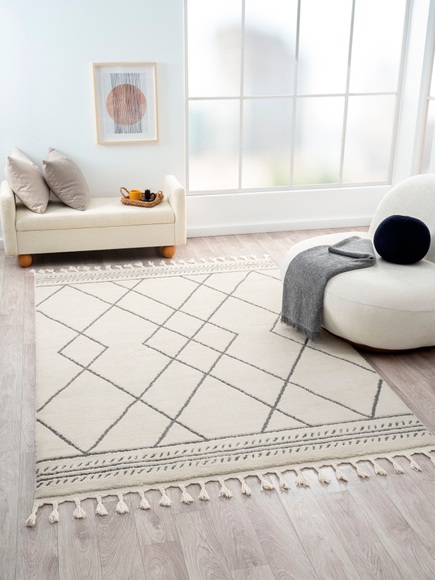 Myflair Möbel & Accessoires Hochflor-Teppich »Moroccan Design Dark«, rechteckig, modern, marokkanisches Design, Rauten Muster, weich durch Hochflor