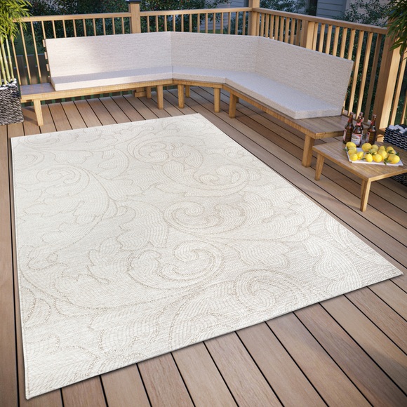 freundin Home Collection Teppich »Palau«, rechteckig, In und Outdoor, Flachgewebe, wetterfest, pflegeleicht, robust