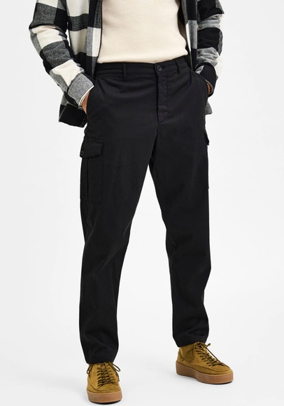 Selected Cargohose in schwarz für Herren, Größe: 32-34. Slimtapered-Wick 172 Cargo