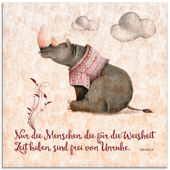 Artland Glasbild »Lebensweisheit Zeit«