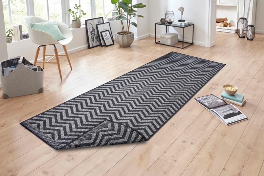 NORTHRUGS Läufer »Palma«, rechteckig, 5 mm Höhe, In-und Outdoor geeignet, Wohnzimmer, Balkon, Terrasse, Garten, Robust, Pflegeleicht, Flachgewebe, Wendbar