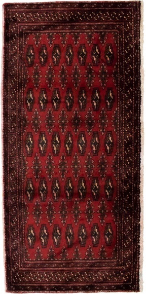morgenland Wollteppich »Turkaman Teppich handgeknüpft rot«, rechteckig, 8 mm Höhe