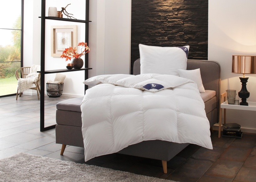 SPESSARTTRAUM Daunenbettdecke »Exklusiv Bettdecke 135x200 und weitere Grössen«, warm, Füllung 100% Daunen, Bezug Baumwolle, (1 St.), Ideal für Sommer und Winter