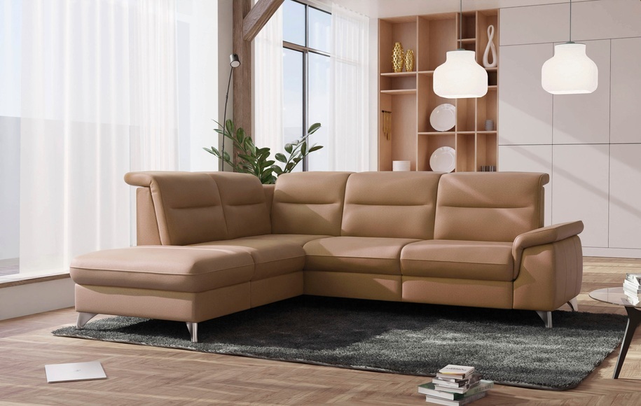 SCHÖNER WOHNEN LAMINAT Ecksofa, wahlweise mit motorischer Relaxfunktion