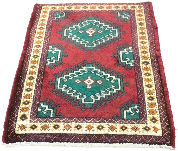 morgenland Wollteppich »Turkaman Teppich handgeknüpft rot«, rechteckig, 8 mm Höhe