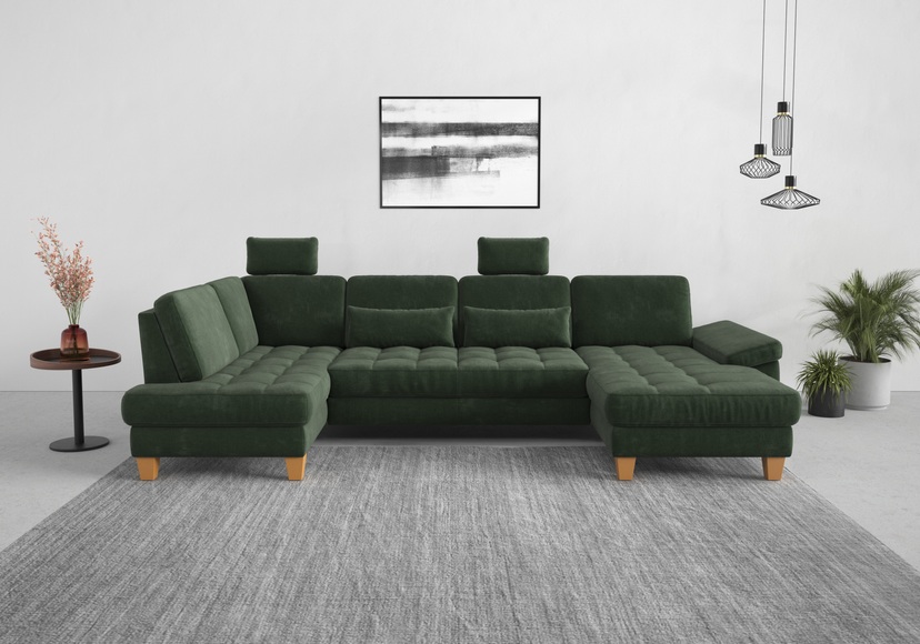 sit&more Wohnlandschaft, wahlweise mit Bettfunktion, Bettkasten, Sitztiefenverstellung