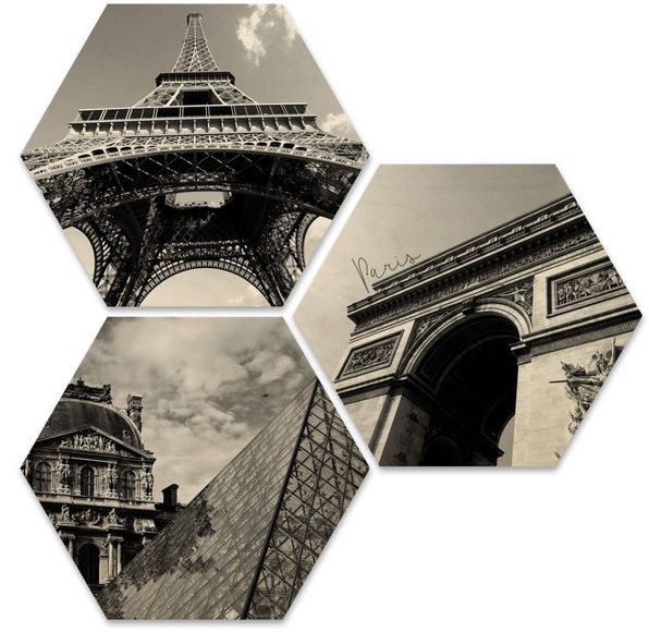 Wall-Art Mehrteilige Bilder »Impression Paris Stadt Collage« (Set)