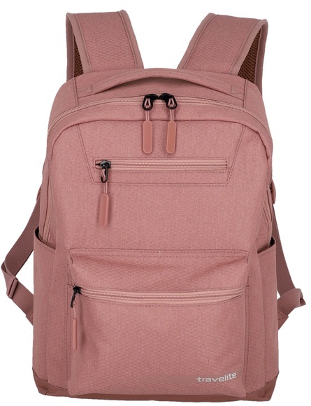 travelite Laptoprucksack »Kick Off M, 40 cm, rosé«, mit 13-Zoll Laptopfach