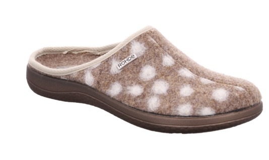 Rohde Pantoffel »BARI«, mit Logo-Metall-Plakette