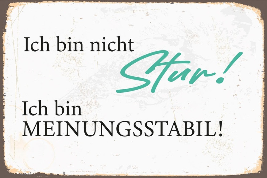 queence Metallbild »Meinungsstabil«, Sprüche, (1 St.)