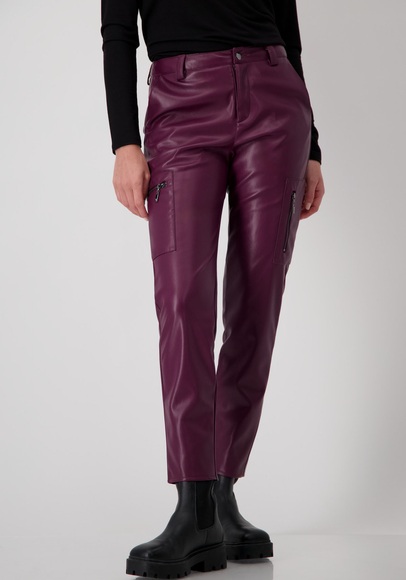 Monari Lederimitathose »Lederimitat Cargo Hose«, im Cargo-Look