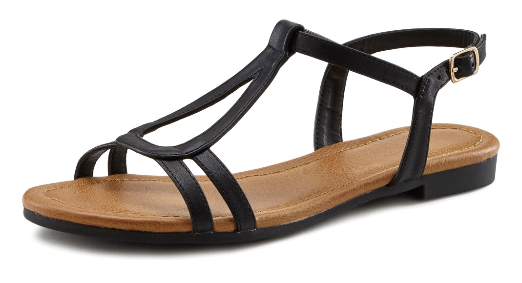 LASCANA Sandale, mit raffinierten Riemchen und im klassischen Design