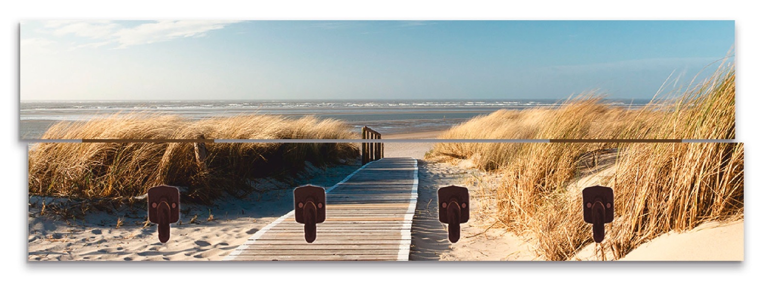 Artland Garderobenpaneel »Nordseestrand auf Langeoog - Steg«