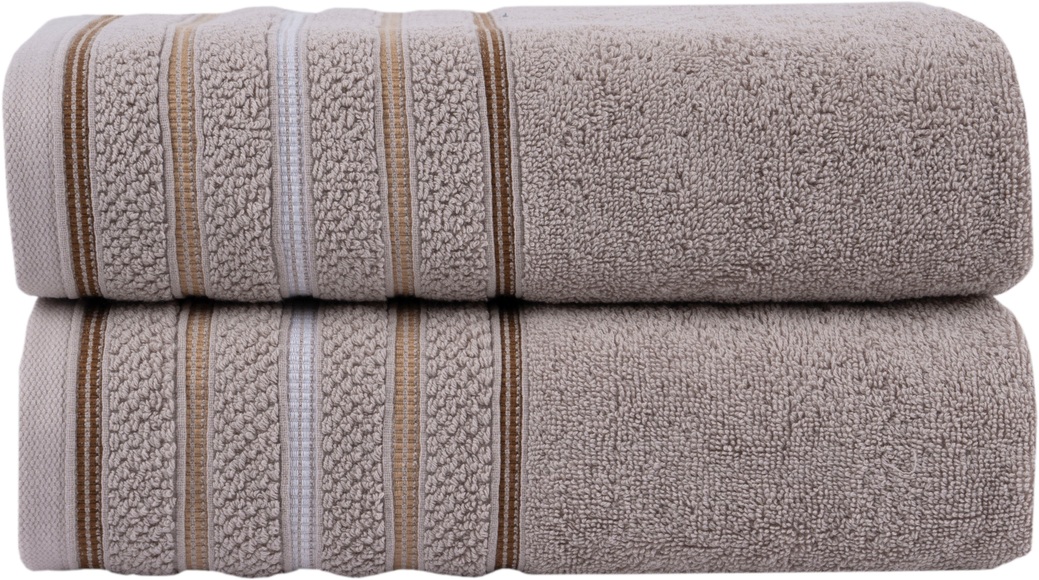 Home affaire Handtuch Set »Safien mit Streifenbordüre«, Set, 2 tlg., Frottier, Handtuch oder Badetuch Set, Premium 550gr/m², Bio-Baumwolle