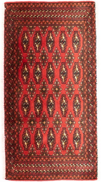 morgenland Wollteppich »Turkaman Teppich handgeknüpft rot«, rechteckig, 8 mm Höhe