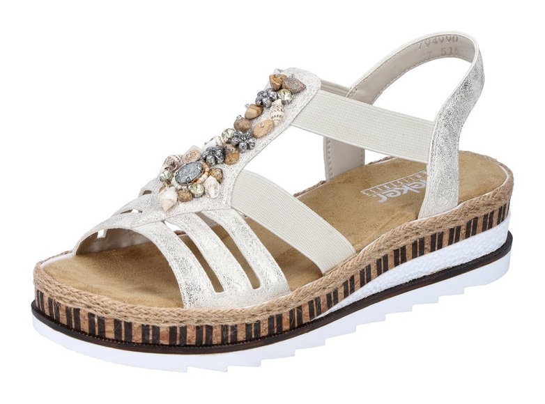 Rieker Sandale, im Metallic-Look