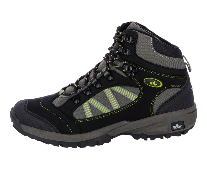 Herren Wander-Trekkingstiefel, schwarz/ grau/ grün, Gr. 47