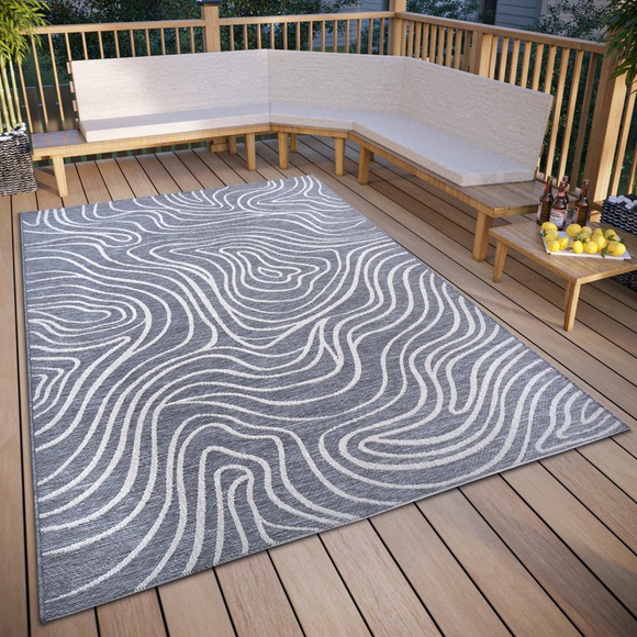 ELLE DECORATION Teppich »Calé«, rechteckig, In und Outdoor, Flachgewebe, wetterfest, pflegeleicht, robust