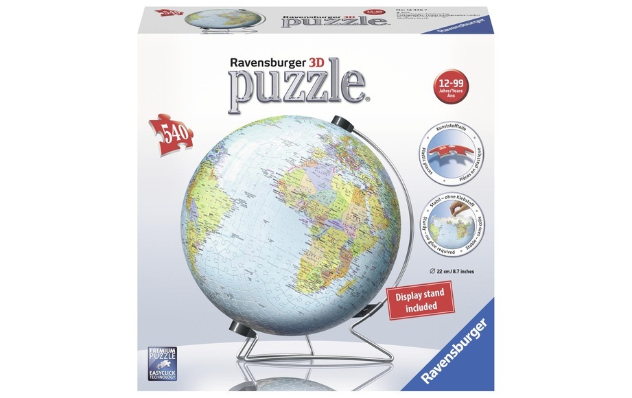 Ravensburger 3D Puzzle Globus Englisch, 540 Teile