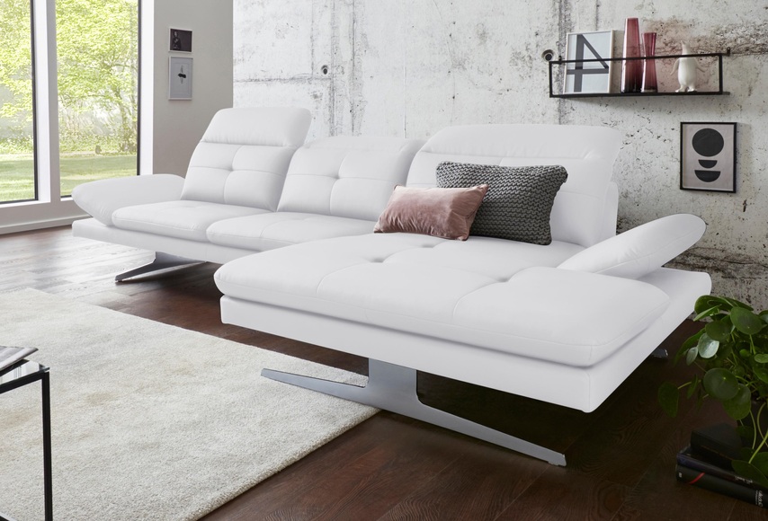 exxpo - sofa fashion Ecksofa, inkl. Kopf- bzw. Rückenverstellung und Armlehnenverstellung