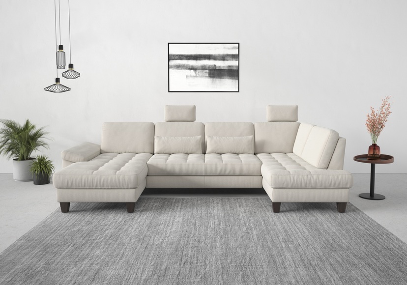 sit&more Wohnlandschaft, wahlweise mit Bettfunktion, Bettkasten, Sitztiefenverstellung