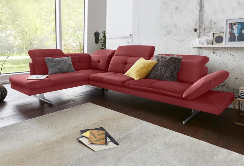 exxpo - sofa fashion Ecksofa, inkl. Kopf- bzw. Rückenverstellung und Armteilverstellung