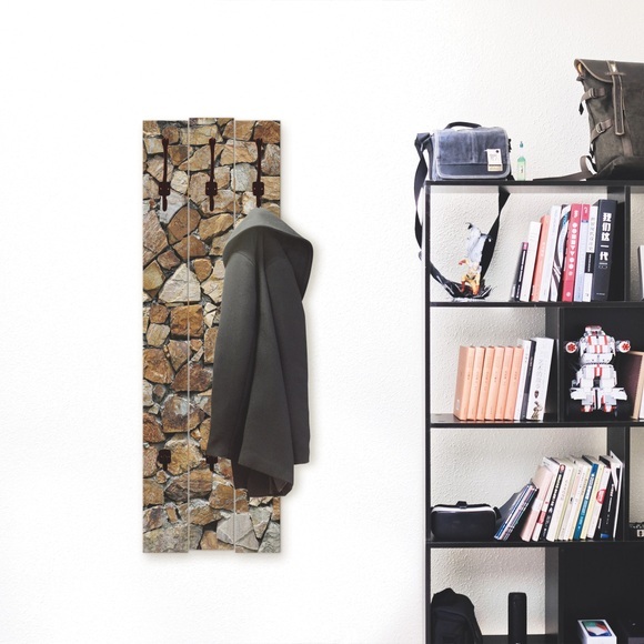 Artland Garderobenpaneel »Braune Steinwand«