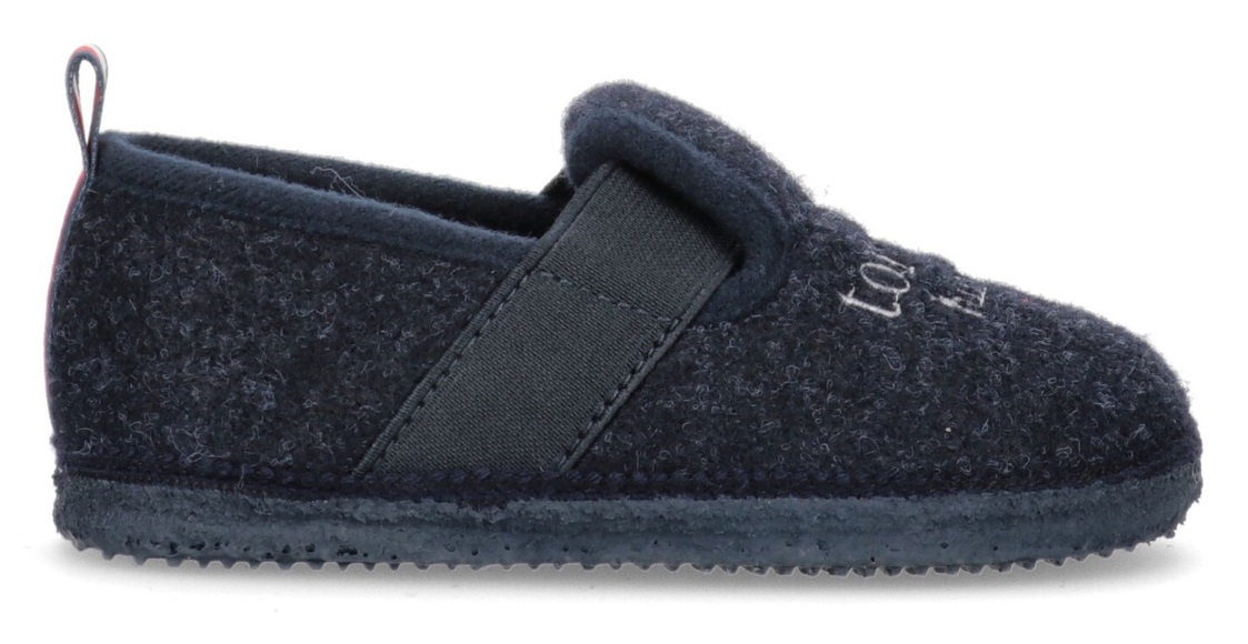 Tommy Hilfiger Hausschuh »INDOOR SLIPPER BLUE«, mit gestreifter Anziehlasche