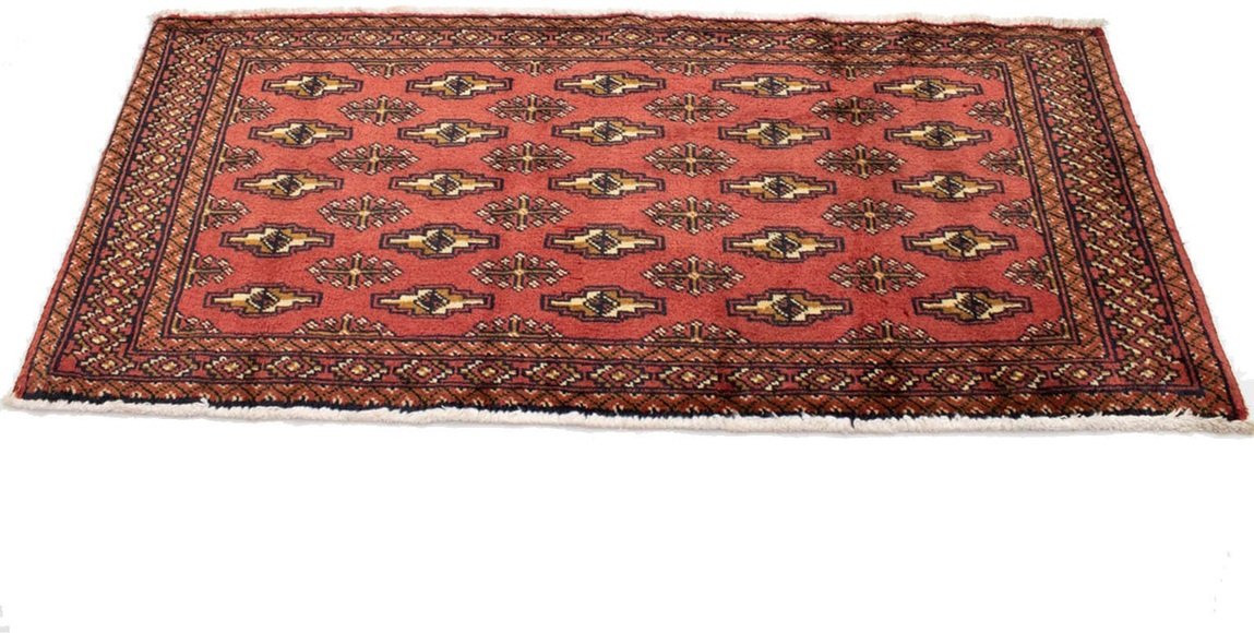 morgenland Wollteppich »Turkaman Teppich handgeknüpft rot«, rechteckig, 8 mm Höhe