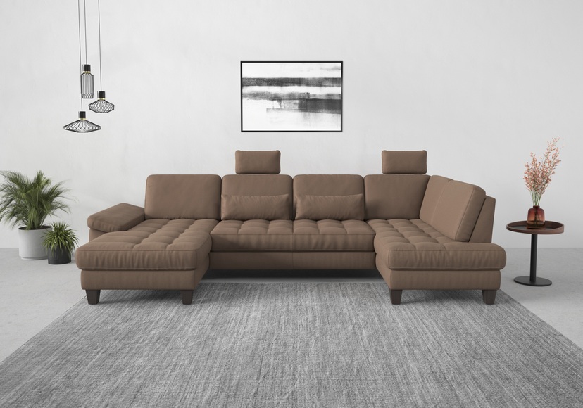sit&more Wohnlandschaft, wahlweise mit Bettfunktion, Bettkasten, Sitztiefenverstellung