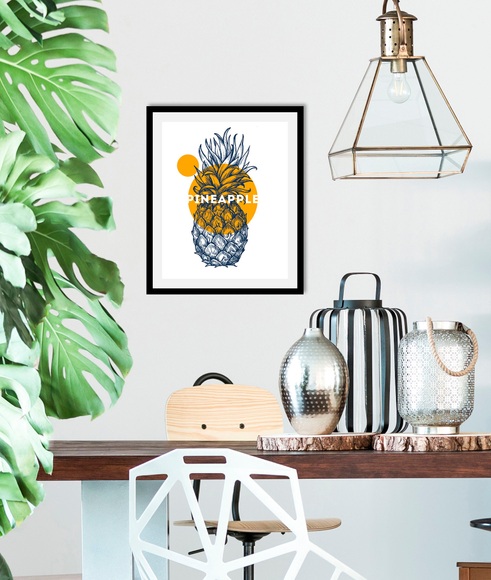 queence Bild »Pineapple«, (1 St.), gerahmt
