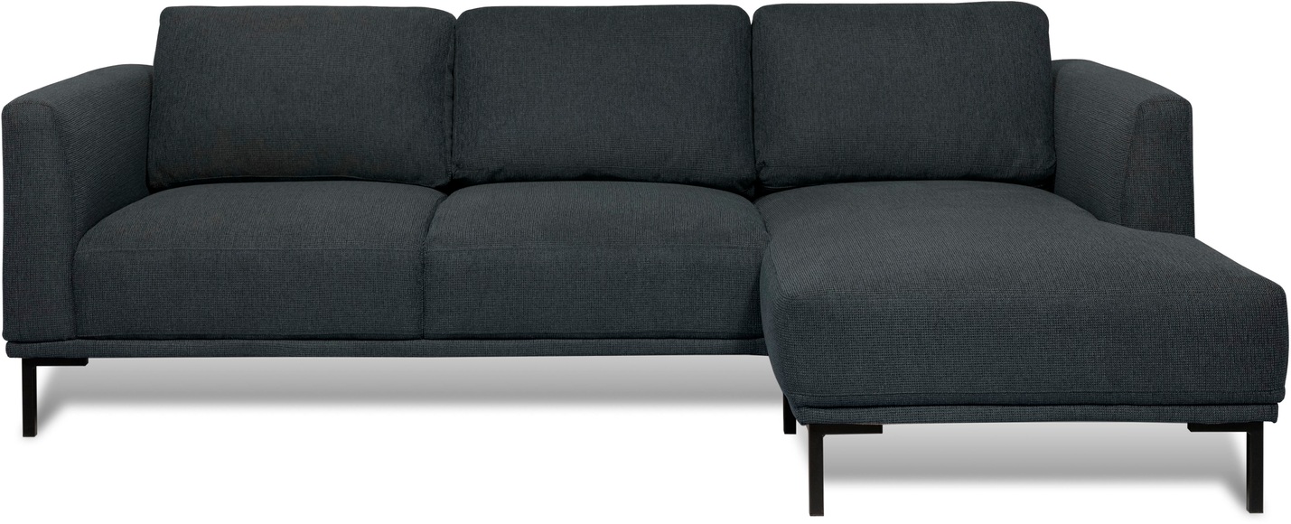 GOODproduct Ecksofa »Fillin«, Struktur hergestellt aus recycelten PET-Flaschen und im Leinen-Mix