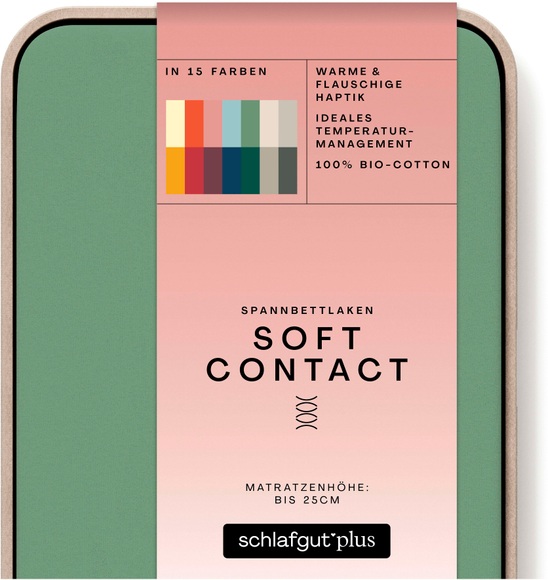 Schlafgut Spannbettlaken »Soft Contact«, (1 St.), 100% Bio Baumwolle