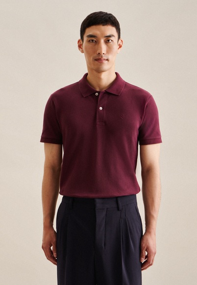 seidensticker Poloshirt »Slim«, Kurzarm Kragen Uni