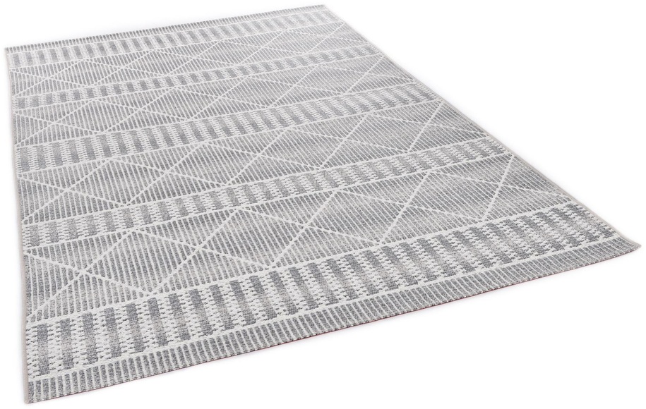 TOM TAILOR Teppich »Funky Outdoor Geometric«, rechteckig, 5 mm Höhe, Flachgewebe, In- und Outdoor geeignet, Wohnzimmer