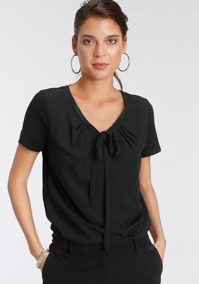 Laura Scott Shirtbluse, mit Chiffon Vorderteil