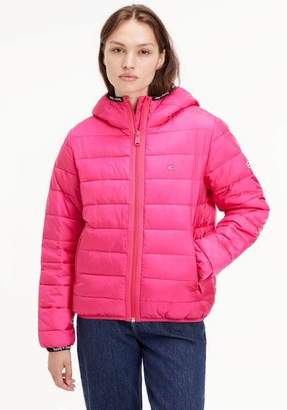 Tommy Jeans Steppjacke »TJW QUILTED TAPE HOODED JACKET«, mit Kapuze, mit Tommy Jeans Branding-Bündchen