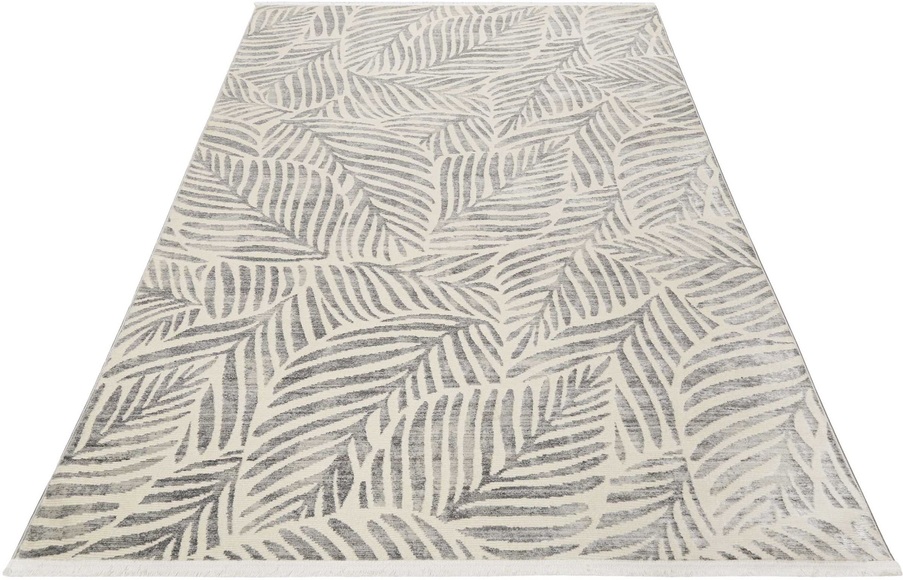 Esprit Teppich »Victoria ESP-21078«, rechteckig, 7 mm Höhe, Moderner Design Kurzflorteppich mit Fransen, Wohnzimmer