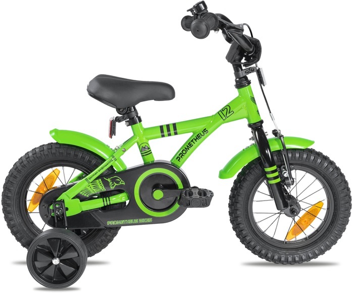 Prometheus Bicycles ® GREEN HAWK Kinderfahrrad 12 , Grün & Schwarz ab 3 Jahre - grün