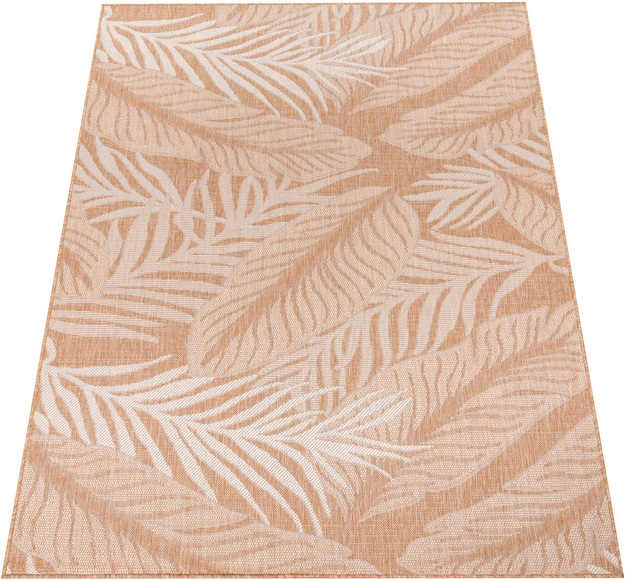 Paco Home Teppich »Illusion 326«, rechteckig, Flachgewebe, Blätter Motiv, In- und Outdoor geeignet