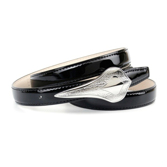 Anthoni Crown 2, 0 cm femininer Lackledergürtel mit Koppelschließe