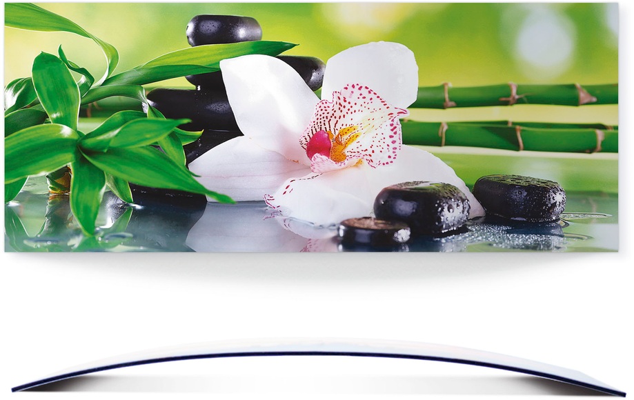 Artland Wandbild »Spa Steine Bambus Zweige Orchidee«
