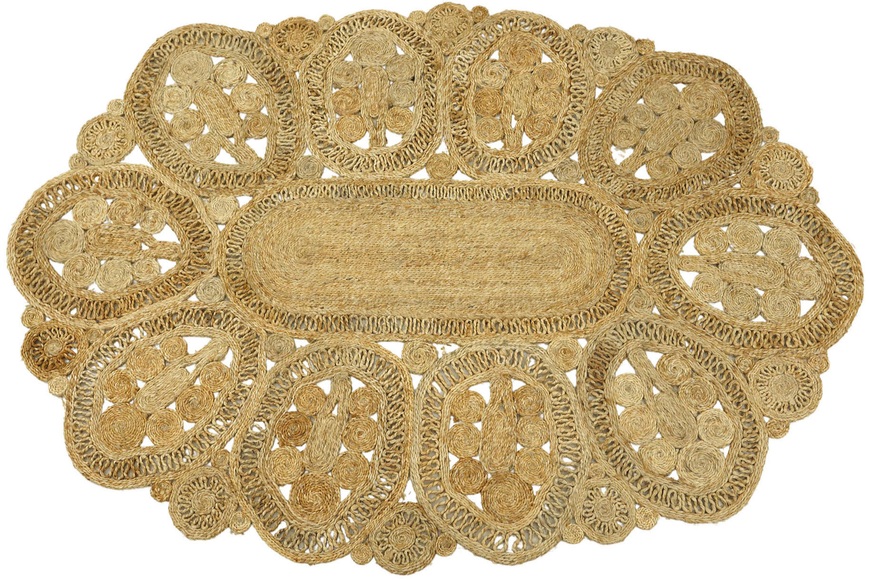 carpetfine Sisalteppich »Juteteppich Liam«, rechteckig, natürliches Pflanzenmaterial von Hand gewebt, Boho Style