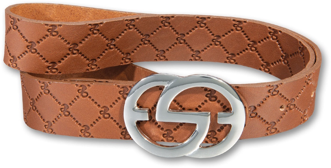 Silberfarbengift Koppelgürtel, mit edler Rautenprägung