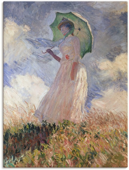 Artland Wandbild »Frau mit Sonnenschirm, Suzanne Hoschedé«