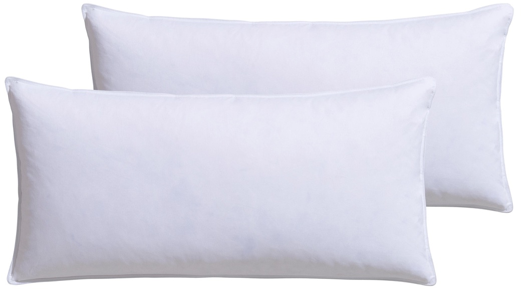 RIBECO Federkissen »Kopfkissen-Set Lara, Kissen mit Daunenanteil, in 40x80 oder 80x80 cm«, Füllung: 90% Federn, 10% Daunen, (2 St., 2-tlg.)