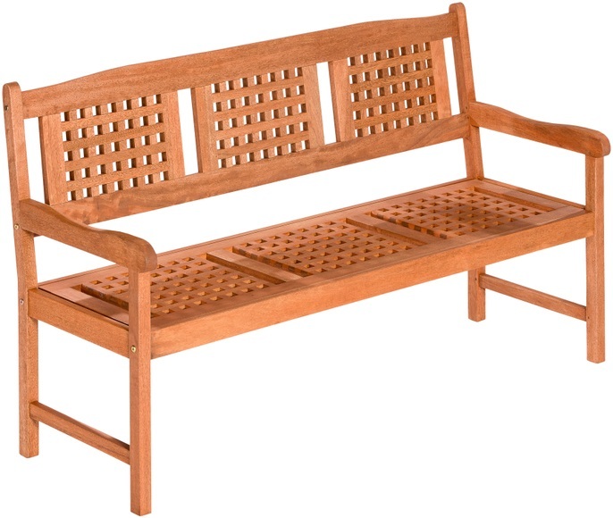 MERXX Gartenbank »Lima«, Eukalyptus, 157x90x58 cm, braun
